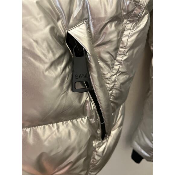 SAM. Freestyle Goose Down Puffer Jacket Silver Wind‑Resistant Winter Cozy Ski - Picture 9 of 14
